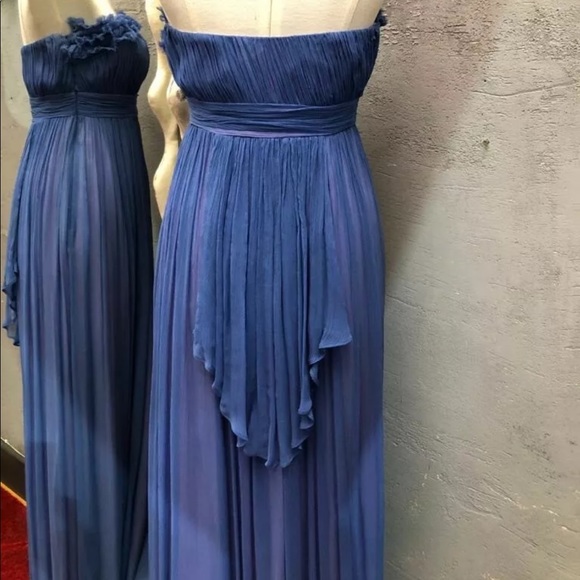 LAILA DRESS CHIFFON MAXI PURPLE BLUE SIZE 4 SMALL - Picture 10 of 16